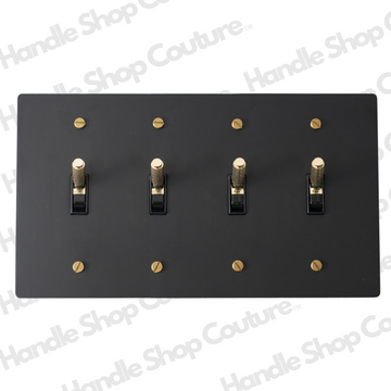 KLAS / Brass Light Switch (4-Gang)
