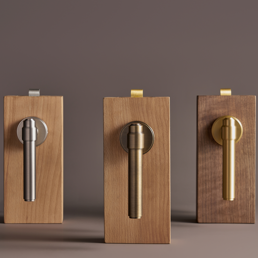 SOLON Brass Lever Handle & Lock Set