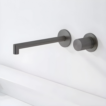 SENS / Wall-Mounted Knurled Brass Mixer Tap Faucet