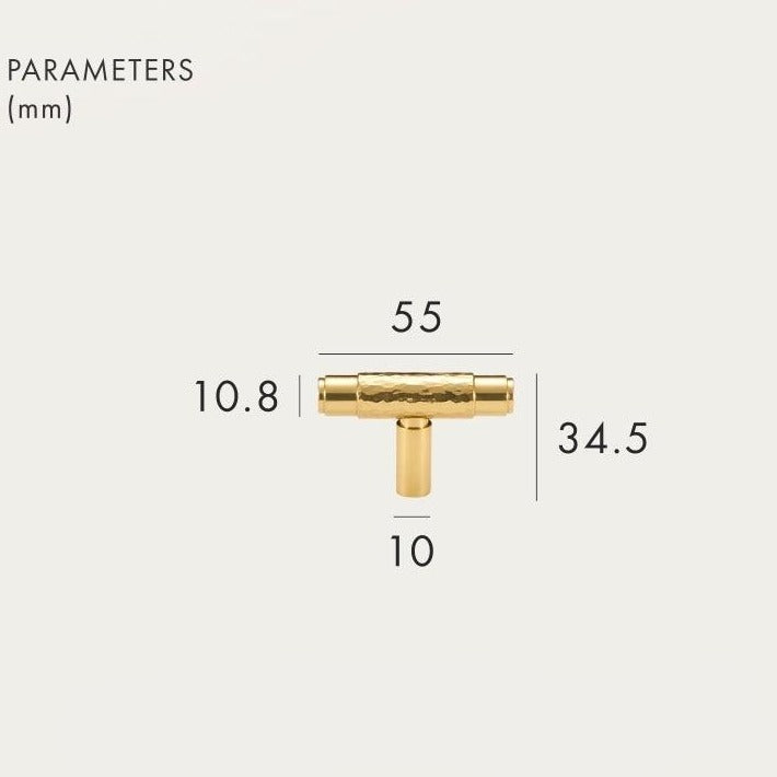 ALZINA / SOLID BRASS HANDLES / HAMMERED - Handle Shop Couture