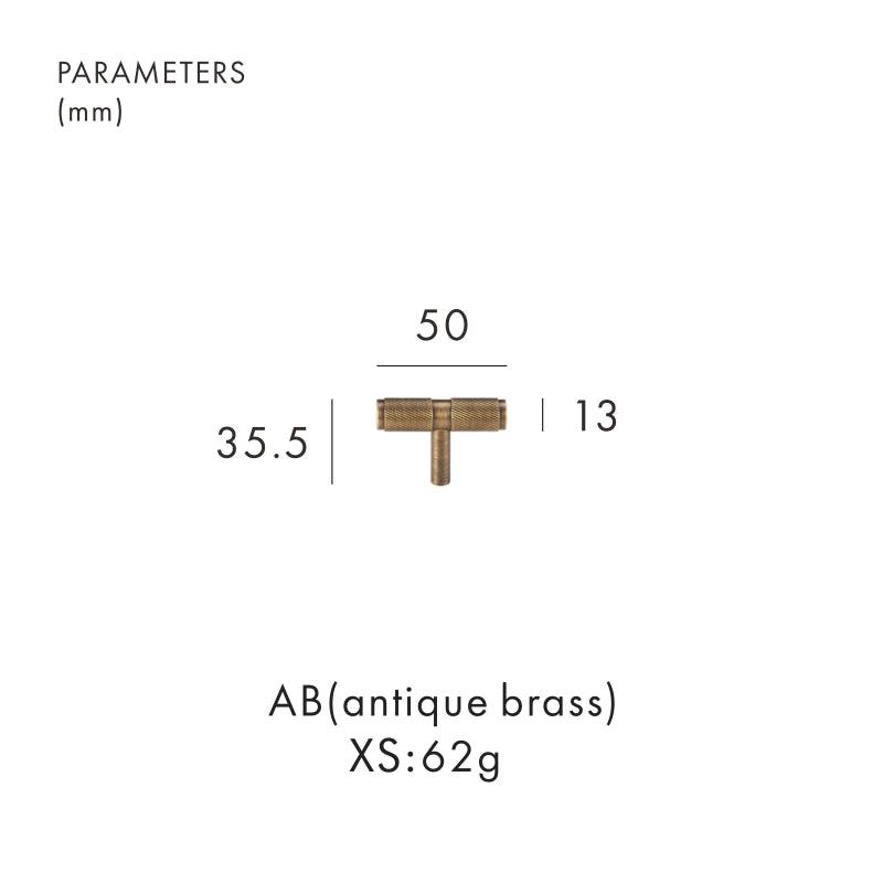FARO / SOLID BRASS HANDLES / SWIRLED KNURL - Handle Shop Couture