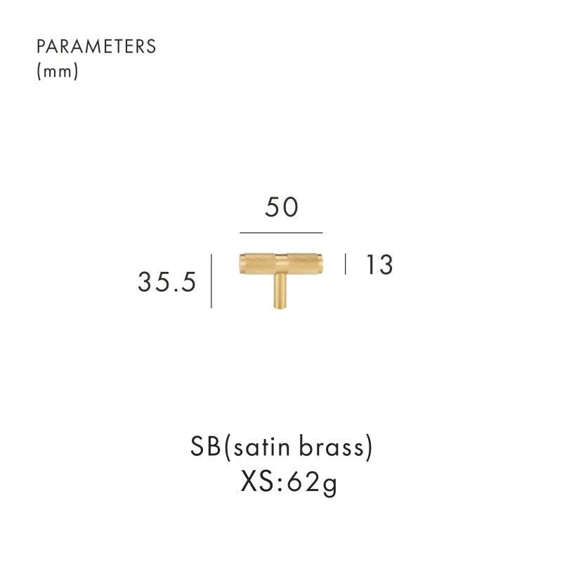 FARO / SOLID BRASS HANDLES / SWIRLED KNURL - Handle Shop Couture
