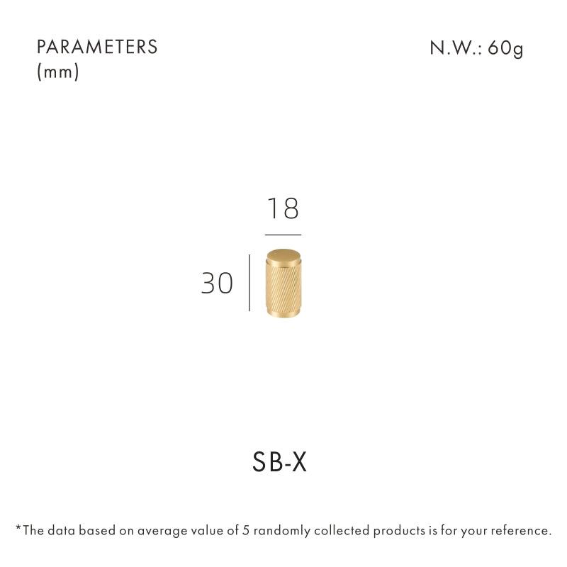 FARO / SOLID BRASS HANDLES / SWIRLED KNURL - Handle Shop Couture