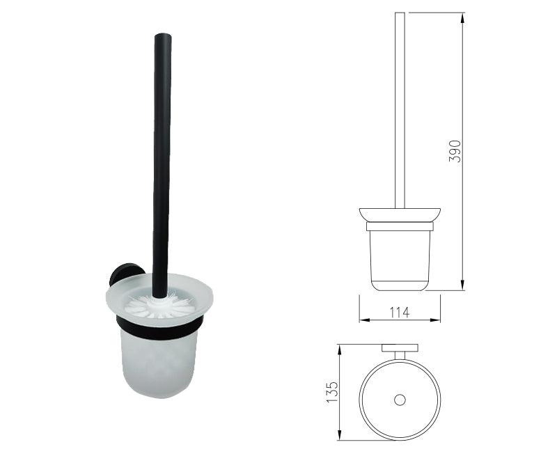 KOS / BATHROOM HARDWARE SET / KNURLED / MATTE BLACK - Handle Shop Couture