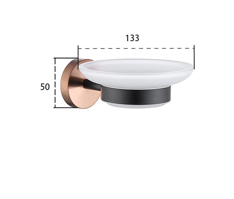 KOS / BATHROOM HARDWARE SET / KNURLED / ROSE GOLD & MATTE BLACK - Handle Shop Couture