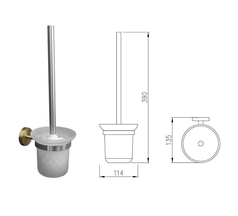 KOS / KNURLED BATHROOM HARDWARE / BRUSHED STAINLESS STEEL & SATIN GOLD - Handle Shop Couture