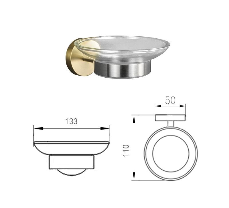 KOS / KNURLED BATHROOM HARDWARE / BRUSHED STAINLESS STEEL & SATIN GOLD - Handle Shop Couture