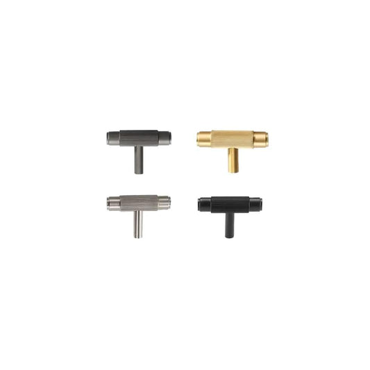 MARBELLA / SOLID BRASS KNURLED T-BAR - Handle Shop Couture