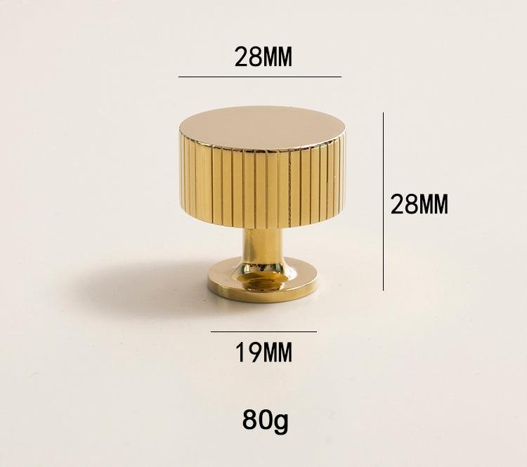 SIMI SOLID BRASS HANDLES / LINEAR KNURL - Handle Shop Couture
