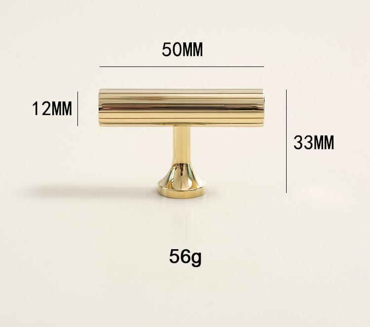 SIMI SOLID BRASS HANDLES / LINEAR KNURL - Handle Shop Couture