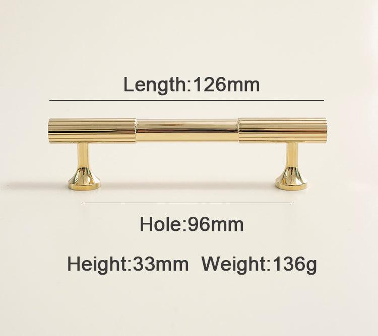 SIMI SOLID BRASS HANDLES / LINEAR KNURL - Handle Shop Couture