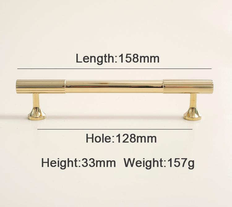 SIMI SOLID BRASS HANDLES / LINEAR KNURL - Handle Shop Couture