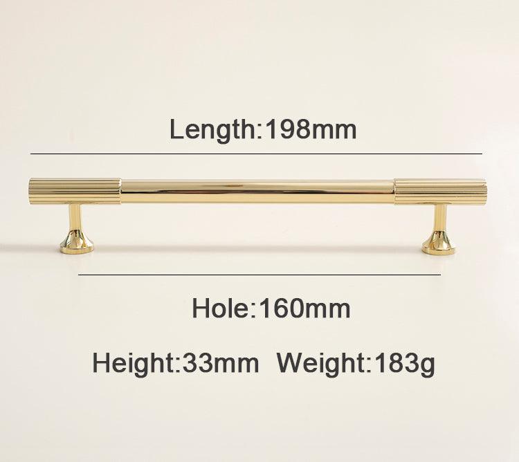 SIMI SOLID BRASS HANDLES / LINEAR KNURL - Handle Shop Couture