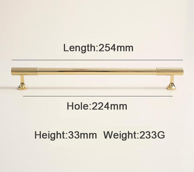 SIMI SOLID BRASS HANDLES / LINEAR KNURL - Handle Shop Couture