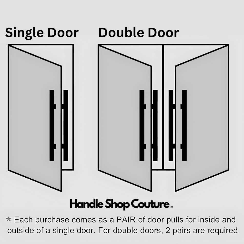 STELLE / Long Entrance Door Handles Push Pull - Handle Shop Couture