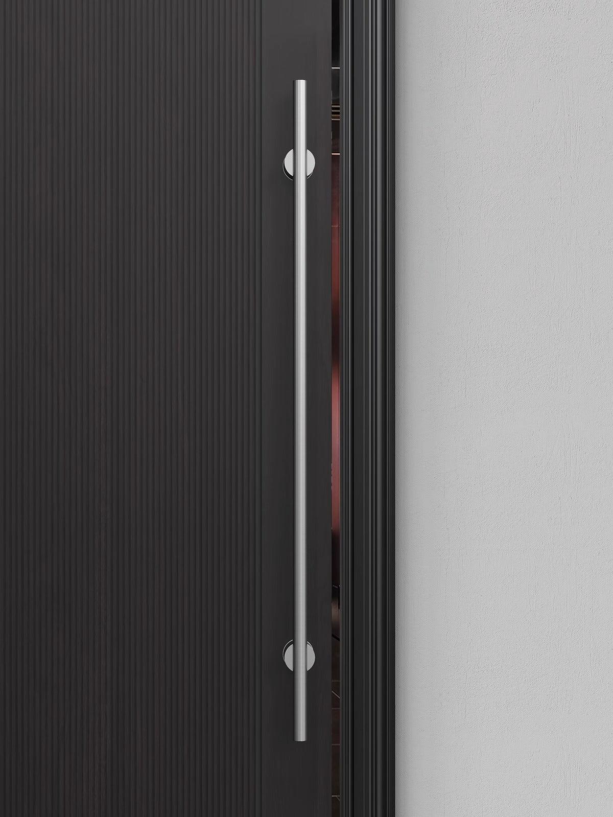 chrome entrance door handle