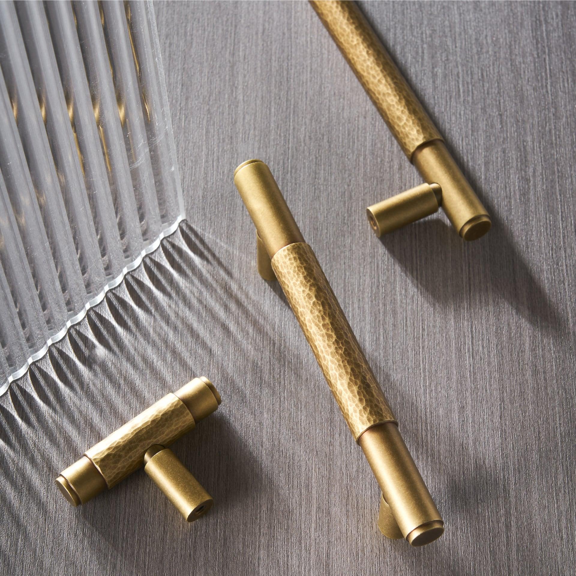 ALZINA / SOLID BRASS HANDLES / HAMMERED - Handle Shop Couture