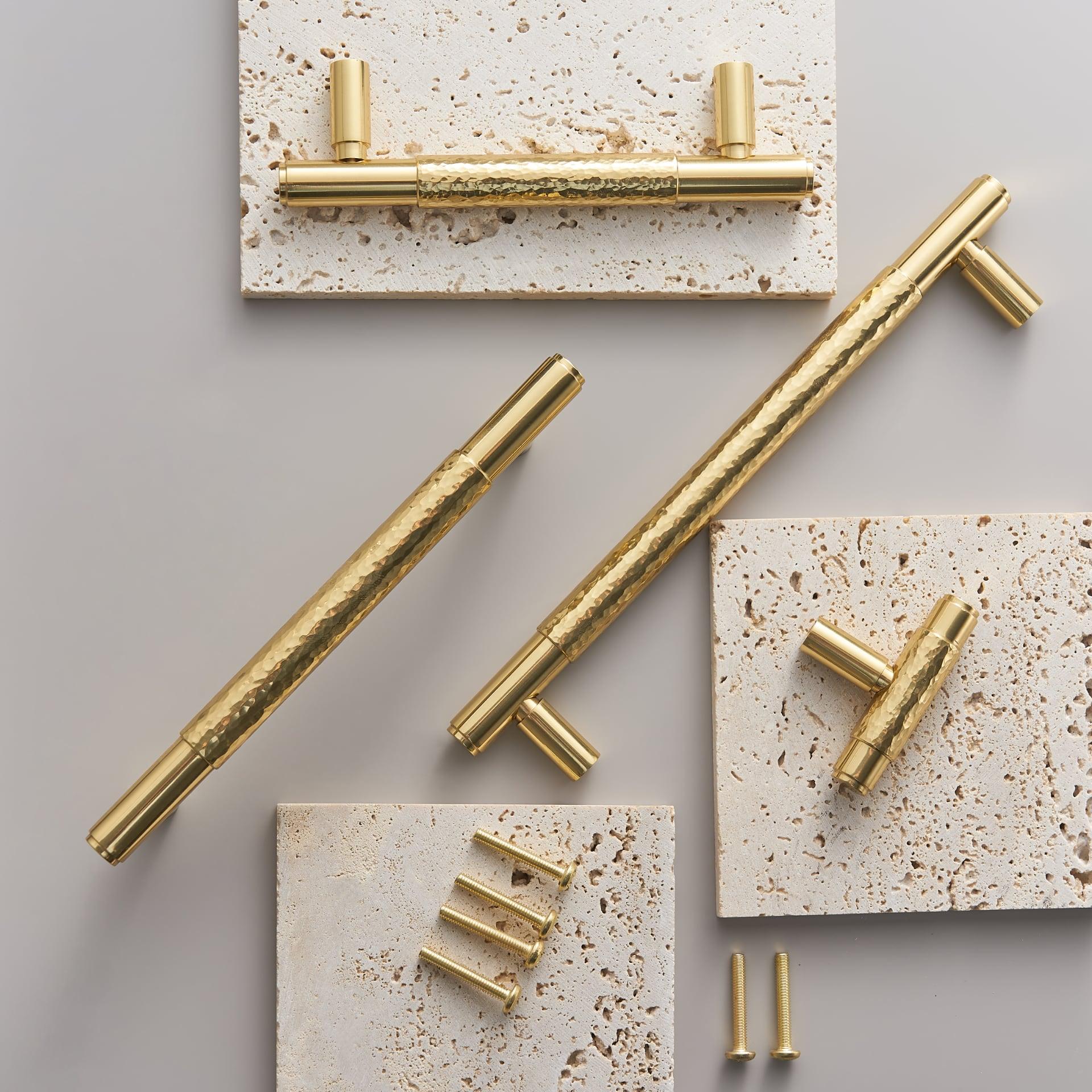 ALZINA / SOLID BRASS HANDLES / HAMMERED - Handle Shop Couture