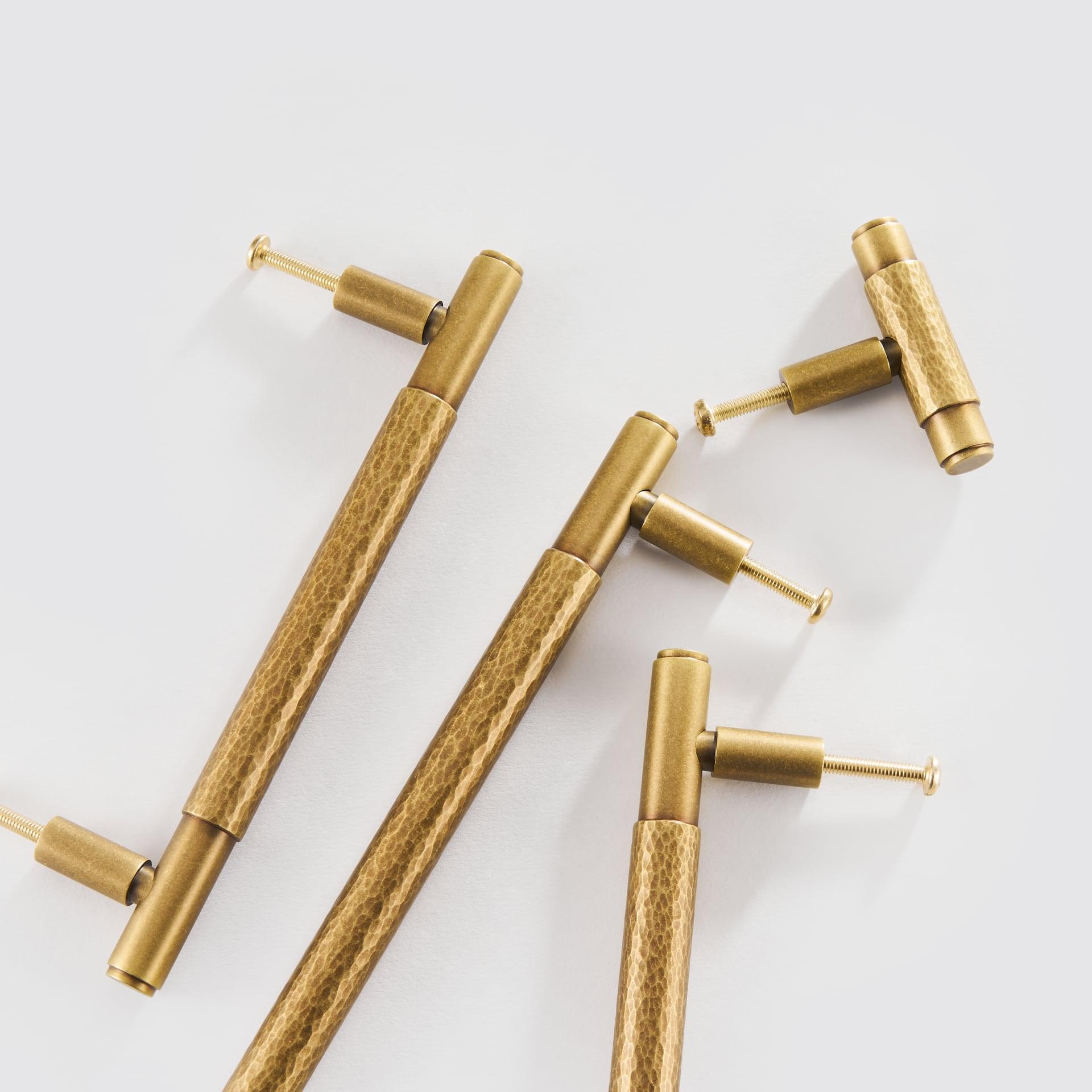 ALZINA / SOLID BRASS HANDLES / HAMMERED - Handle Shop Couture