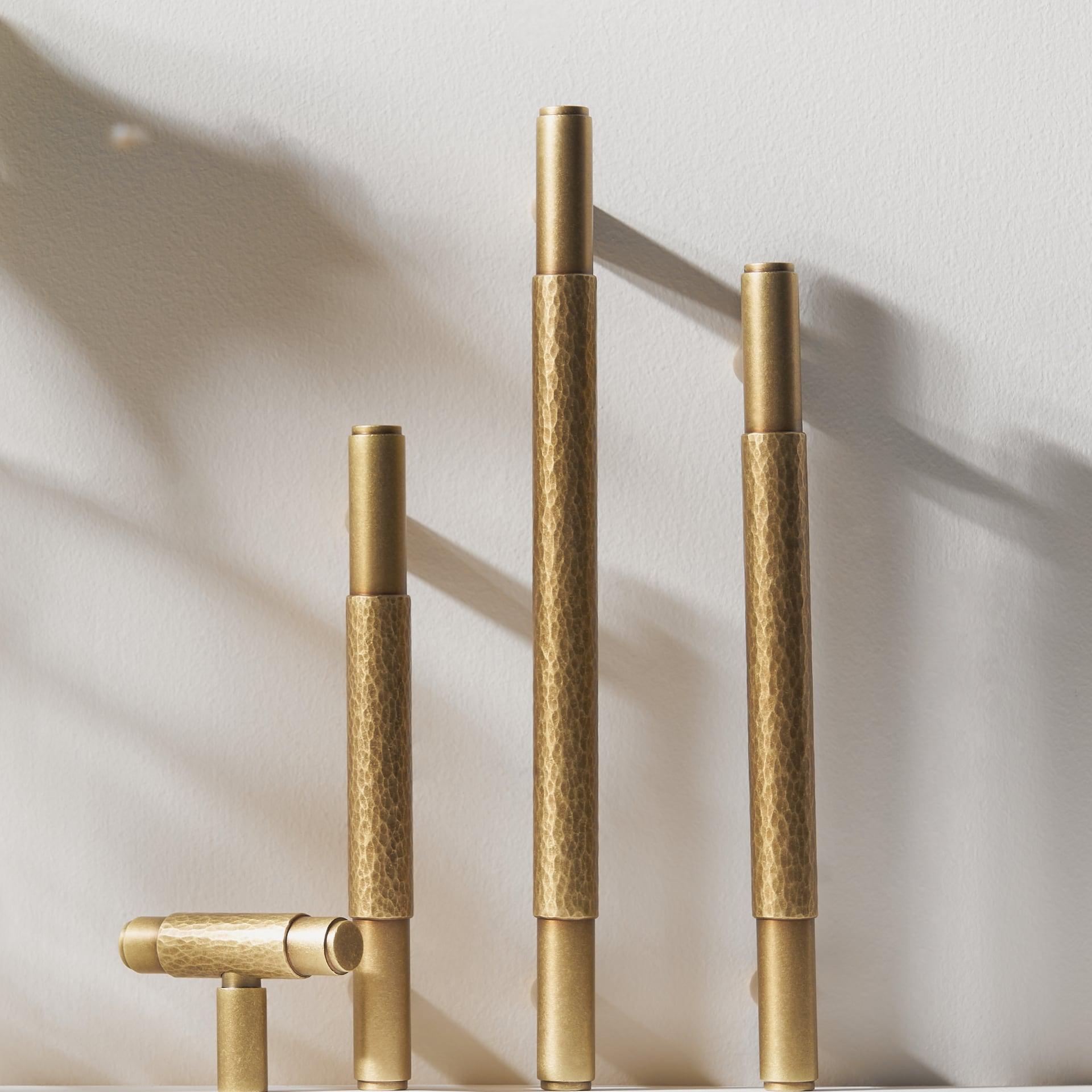 ALZINA / SOLID BRASS HANDLES / HAMMERED - Handle Shop Couture
