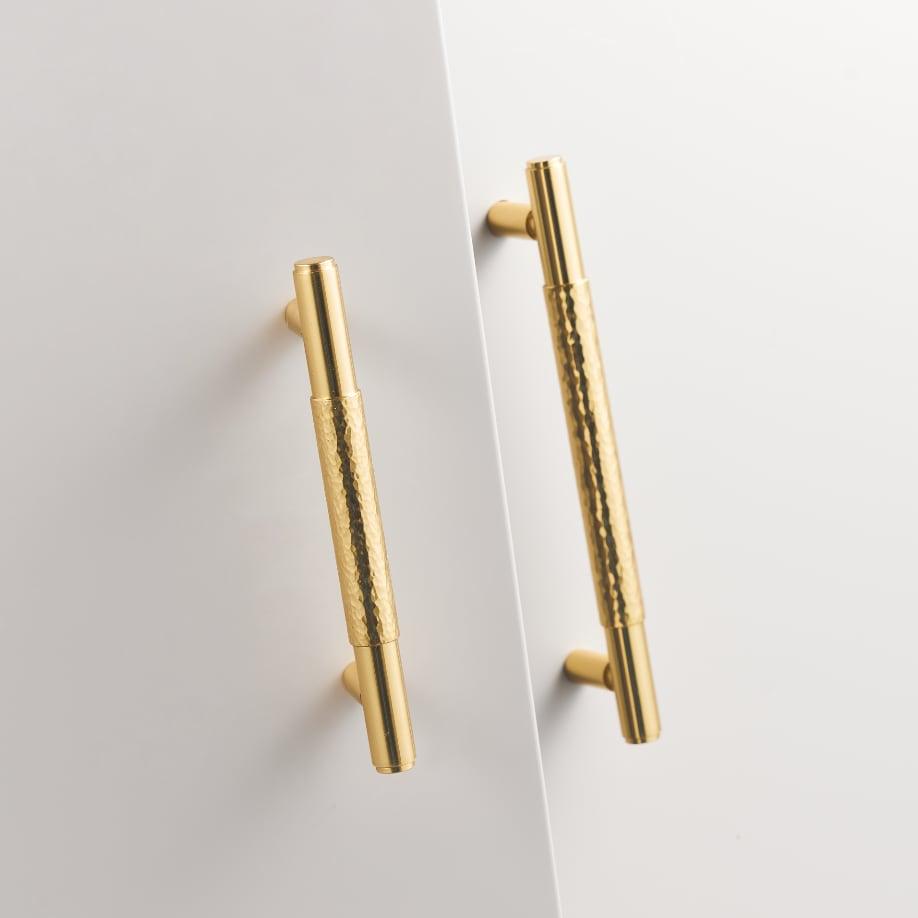ALZINA / SOLID BRASS HANDLES / HAMMERED - Handle Shop Couture