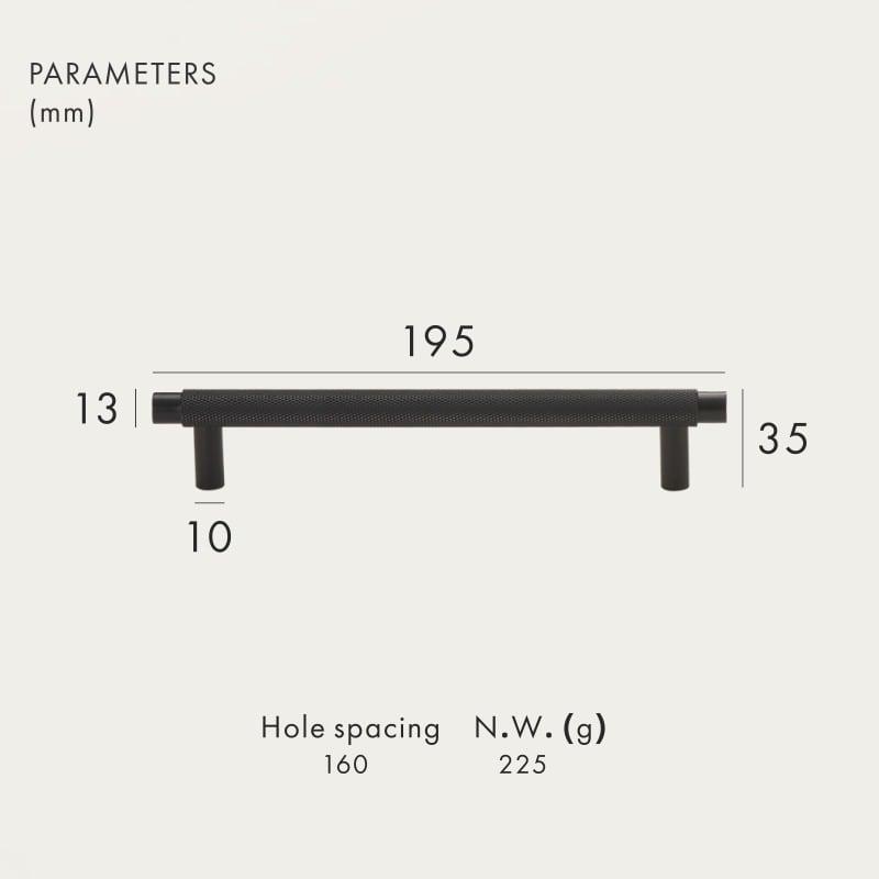 BURGAS / SOLID BRASS HANDLES / KNURLED - Handle Shop Couture