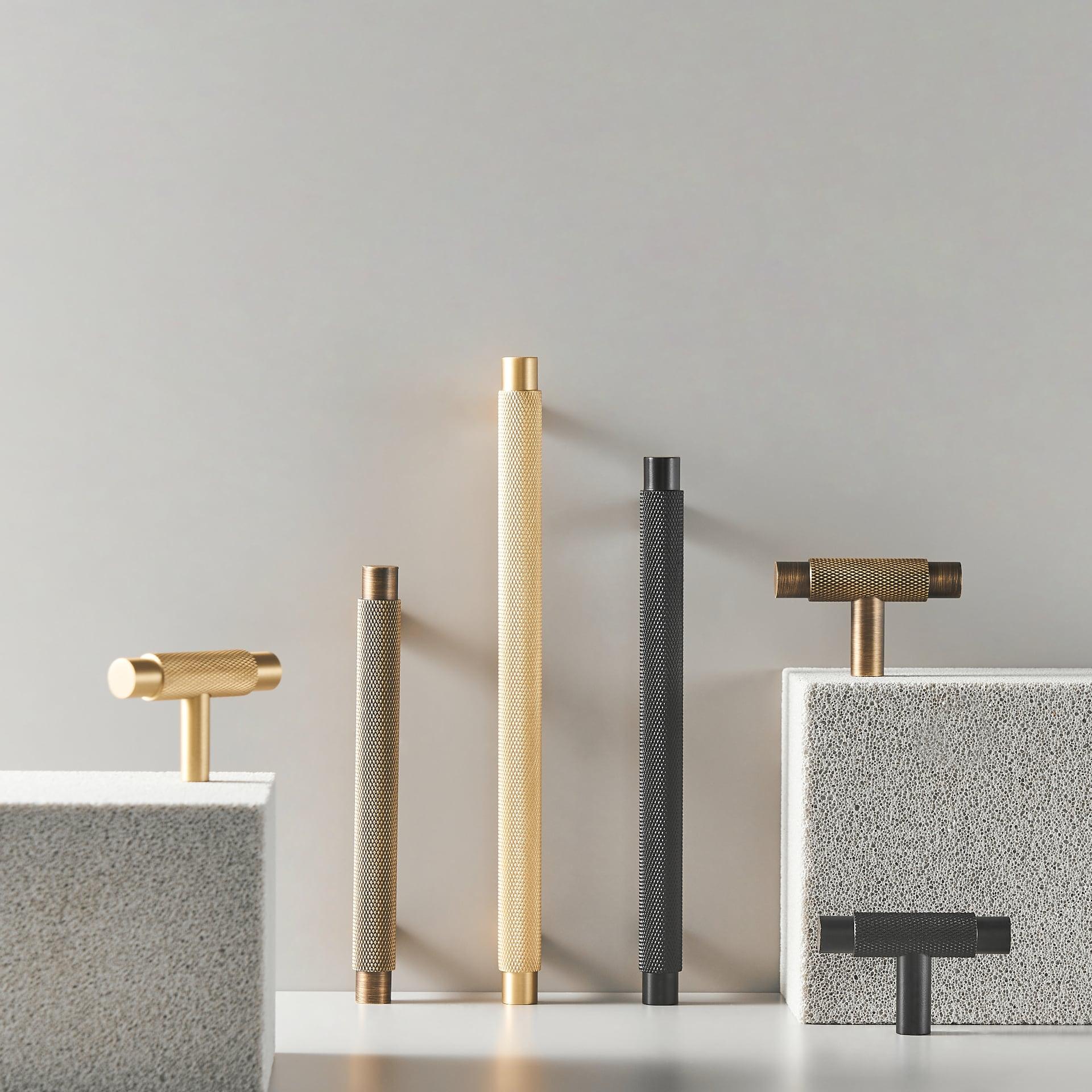 BURGAS / SOLID BRASS HANDLES / KNURLED - Handle Shop Couture