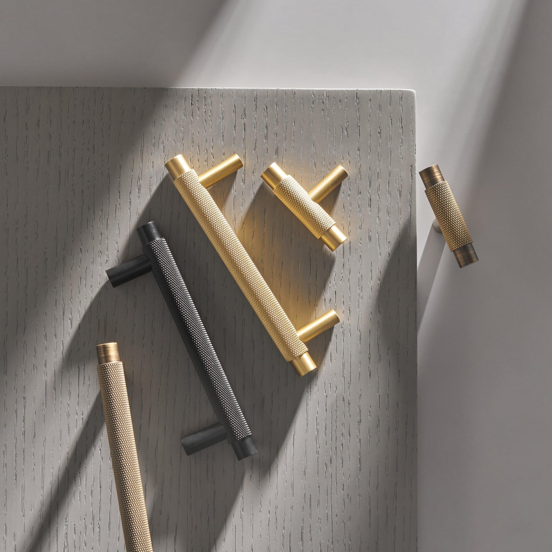 BURGAS / SOLID BRASS HANDLES / KNURLED - Handle Shop Couture