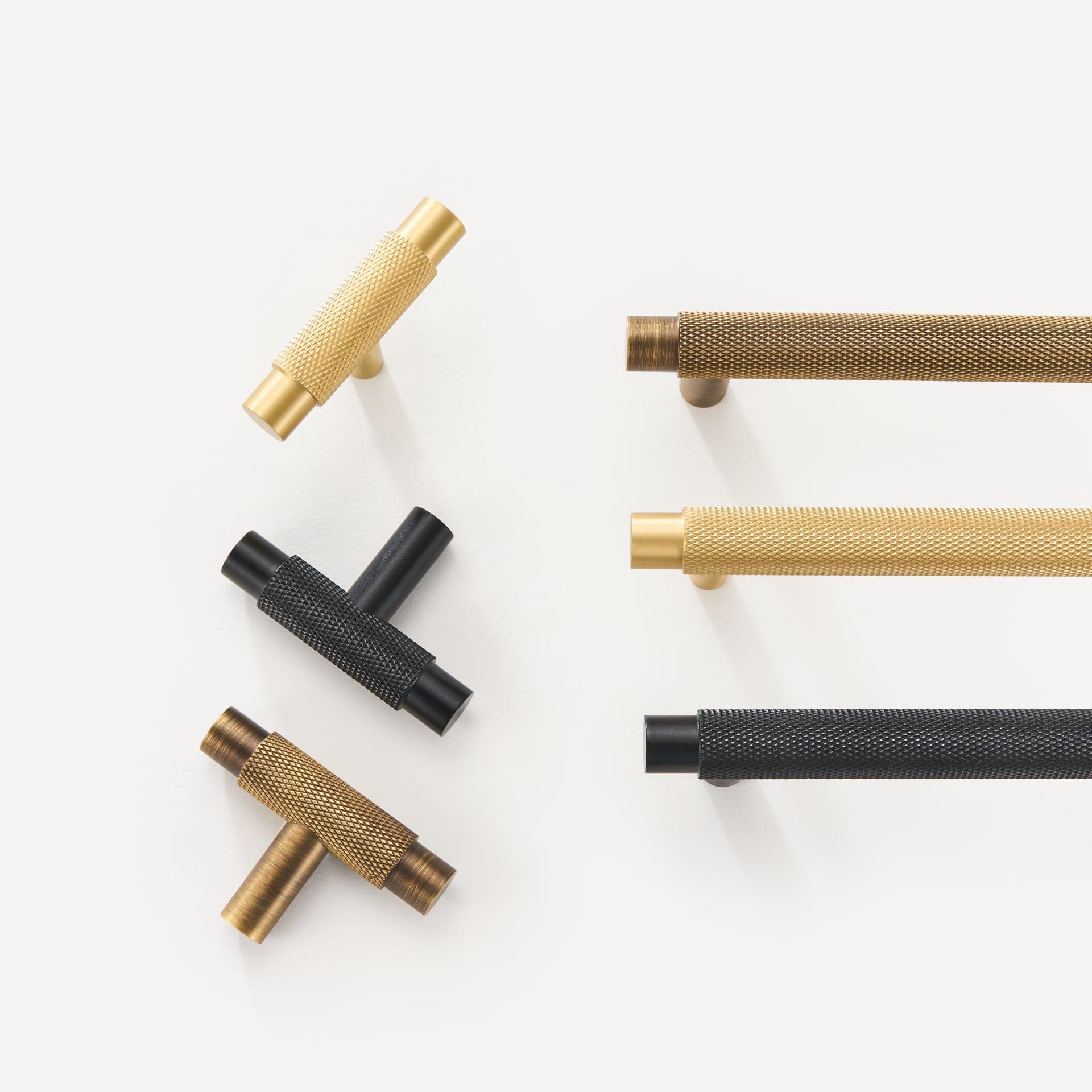 BURGAS / SOLID BRASS HANDLES / KNURLED - Handle Shop Couture