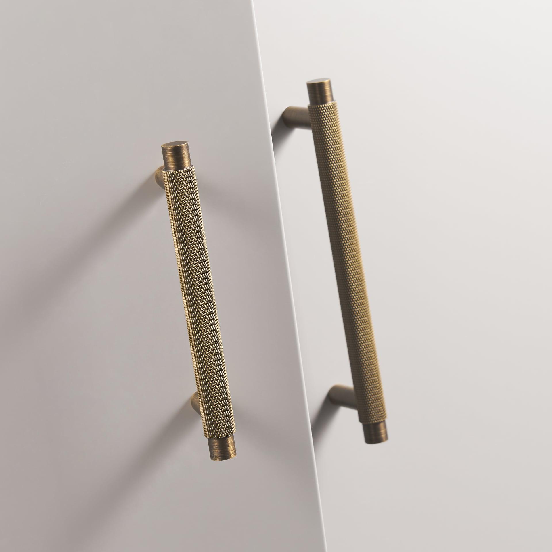BURGAS / SOLID BRASS HANDLES / KNURLED - Handle Shop Couture