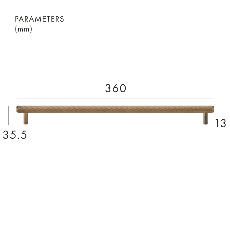 FARO / SOLID BRASS HANDLES / SWIRLED KNURL - Handle Shop Couture
