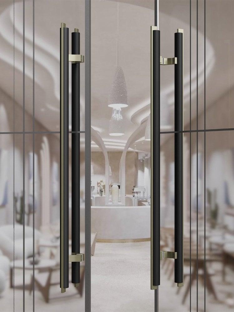 IRIS / Long Entrance Door Handles Push Pull - Handle Shop Couture