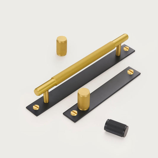 MARBELLA / Solid Brass Handle with Backplate - Handle Shop Couture