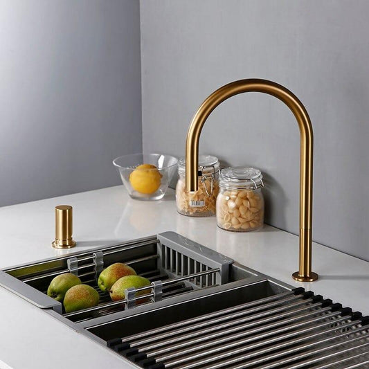 Maroussi / Single Lever Swivel Kitchen Mixer Tap - Handle Shop Couture