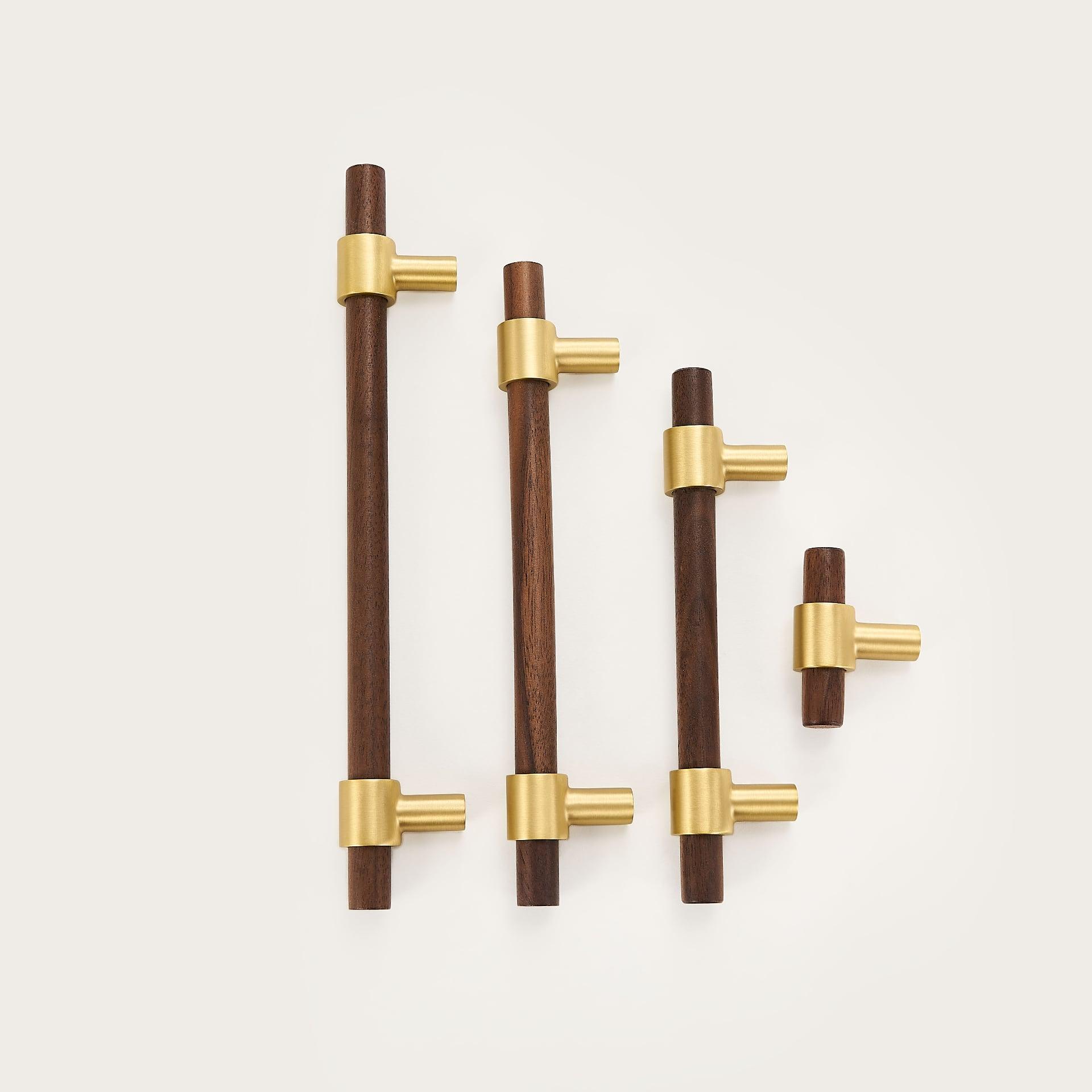 MENELAOS / Walnut & Solid Brass Handles - Handle Shop Couture