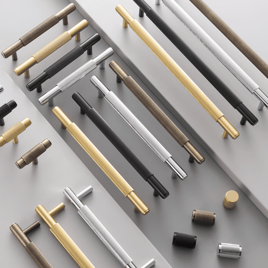 PALENCIA / SOLID BRASS HANDLES / SWIRLED KNURL - Handle Shop Couture