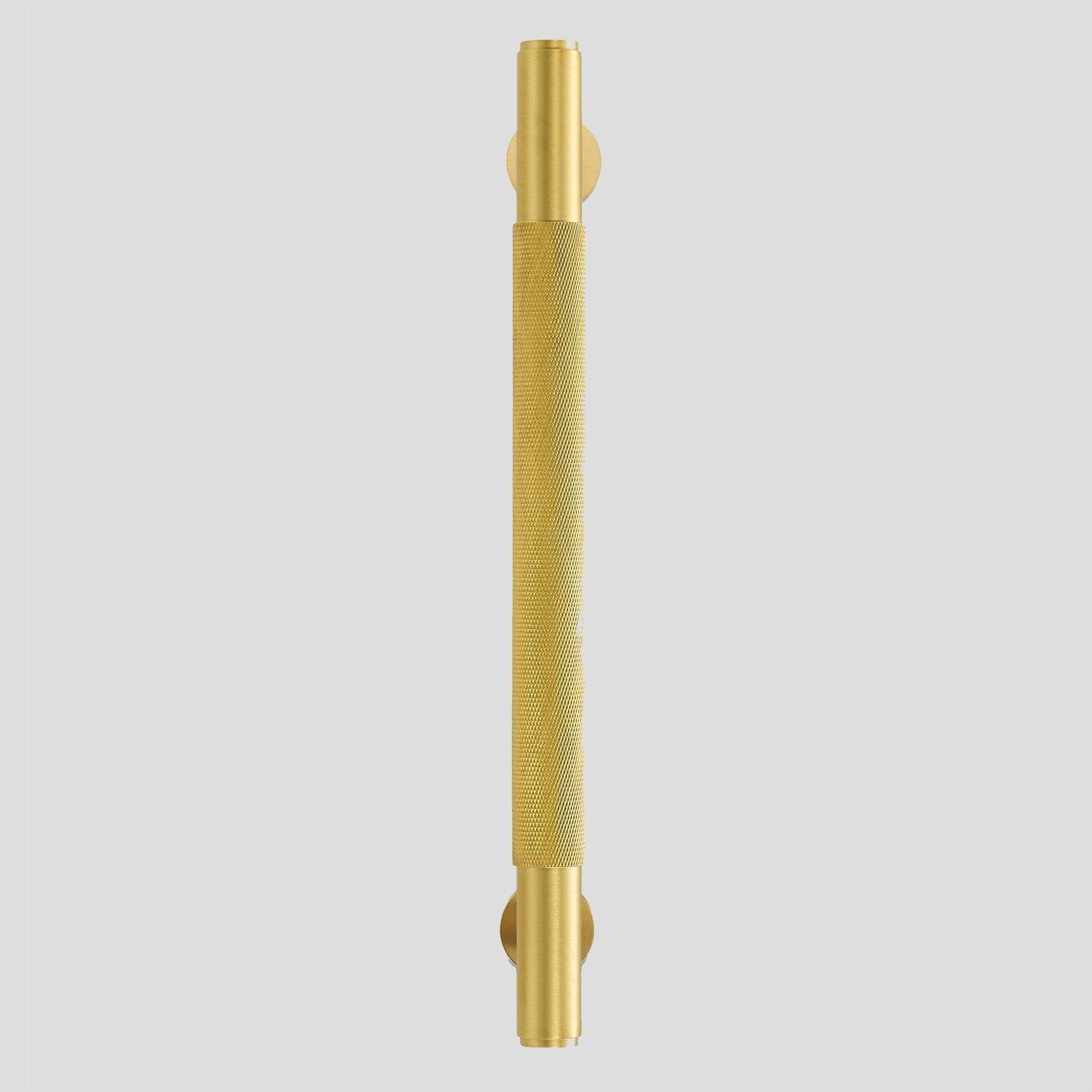 PORTA / Double-Sided Solid Brass Knurled Door Pull - Handle Shop Couture
