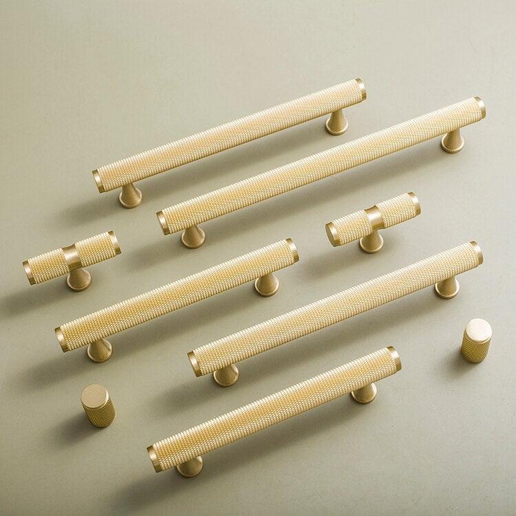 PORTA / SOLID BRASS HANDLES / KNURLED - Handle Shop Couture