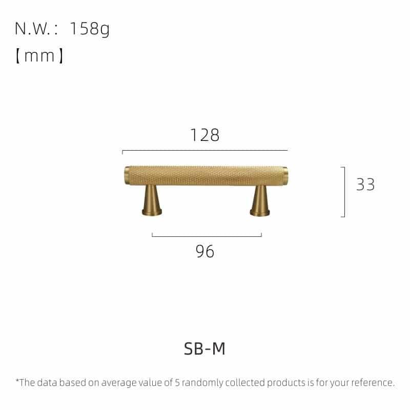 PORTA / SOLID BRASS HANDLES / KNURLED - Handle Shop Couture
