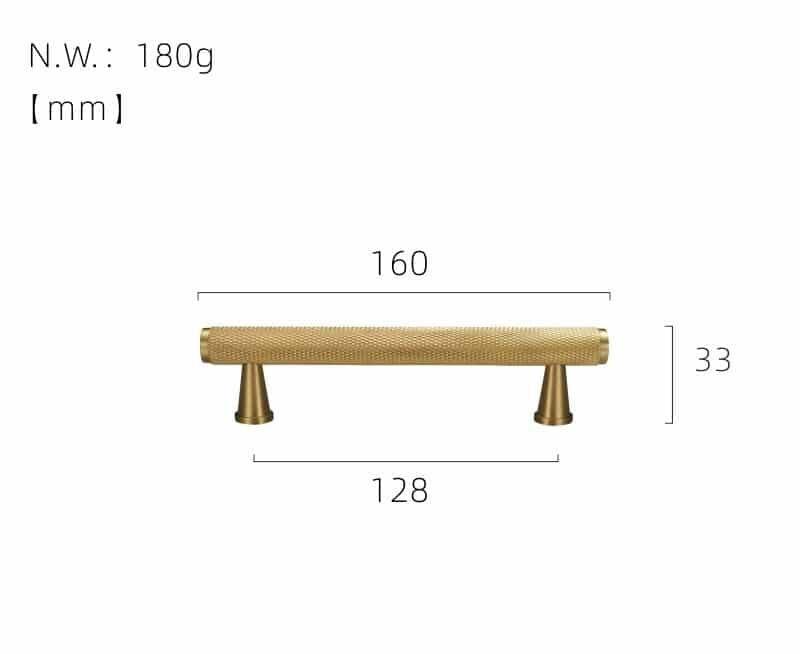 PORTA / SOLID BRASS HANDLES / KNURLED - Handle Shop Couture