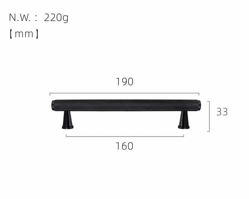 PORTA / SOLID BRASS HANDLES / KNURLED - Handle Shop Couture