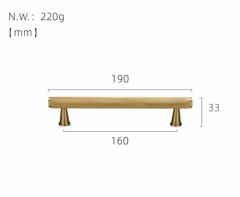 PORTA / SOLID BRASS HANDLES / KNURLED - Handle Shop Couture