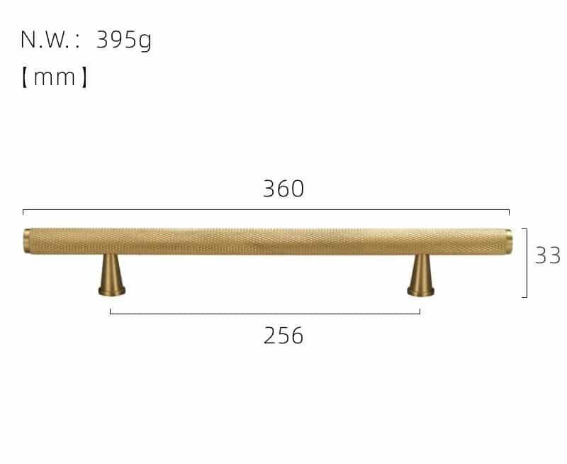 PORTA / SOLID BRASS HANDLES / KNURLED - Handle Shop Couture