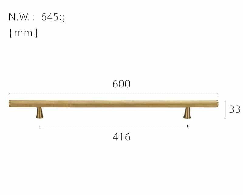 PORTA / SOLID BRASS HANDLES / KNURLED - Handle Shop Couture