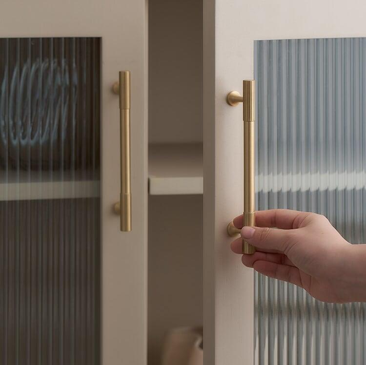 SIMI SOLID BRASS HANDLES / LINEAR KNURL - Handle Shop Couture