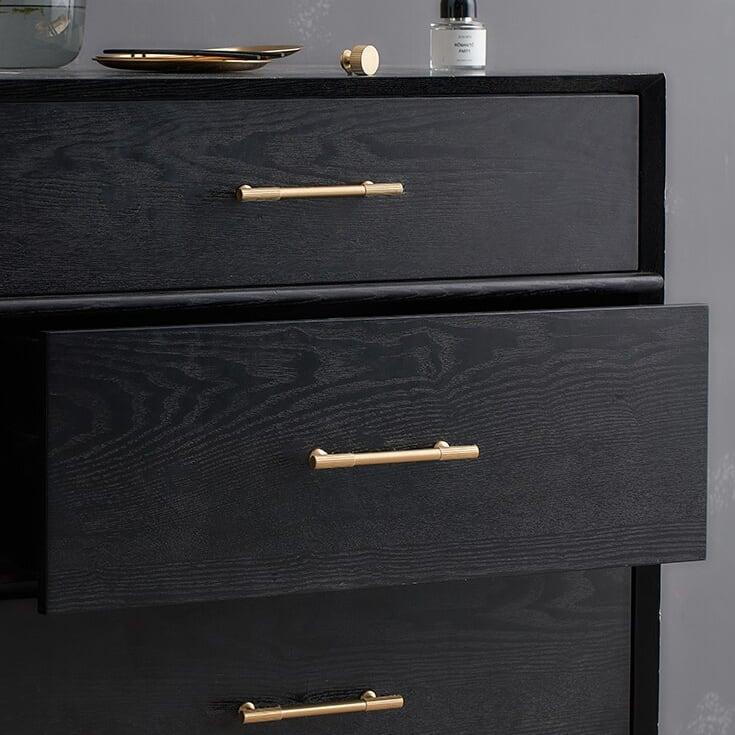 SIMI SOLID BRASS HANDLES / LINEAR KNURL - Handle Shop Couture
