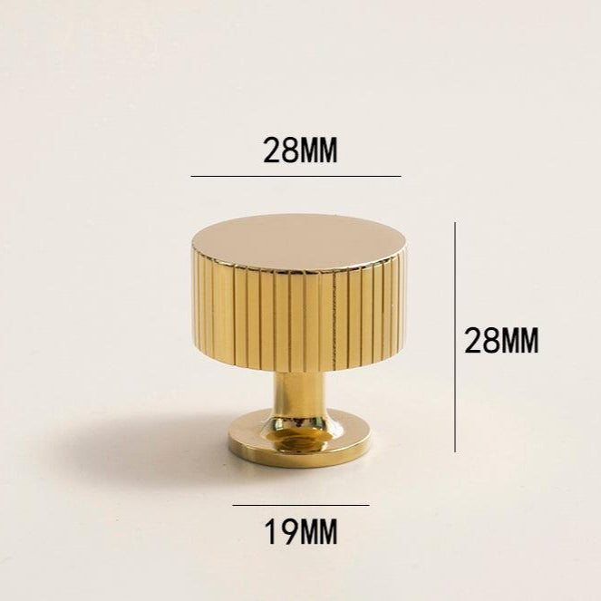 SIMI / SOLID BRASS KNOBS / LINEAR KNURL - Handle Shop Couture