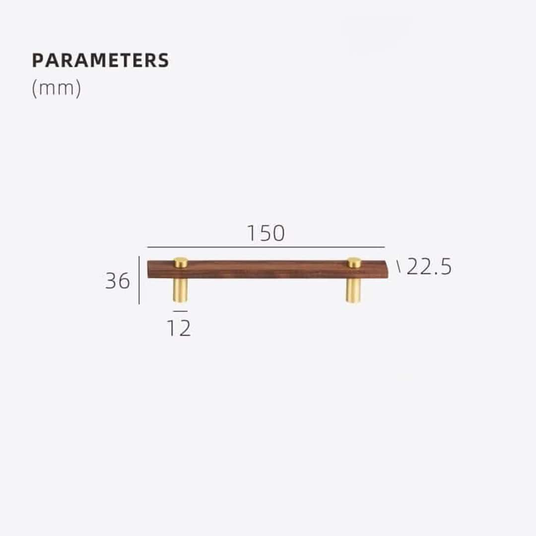 TAHTA / Walnut & Brass Handles - Handle Shop Couture