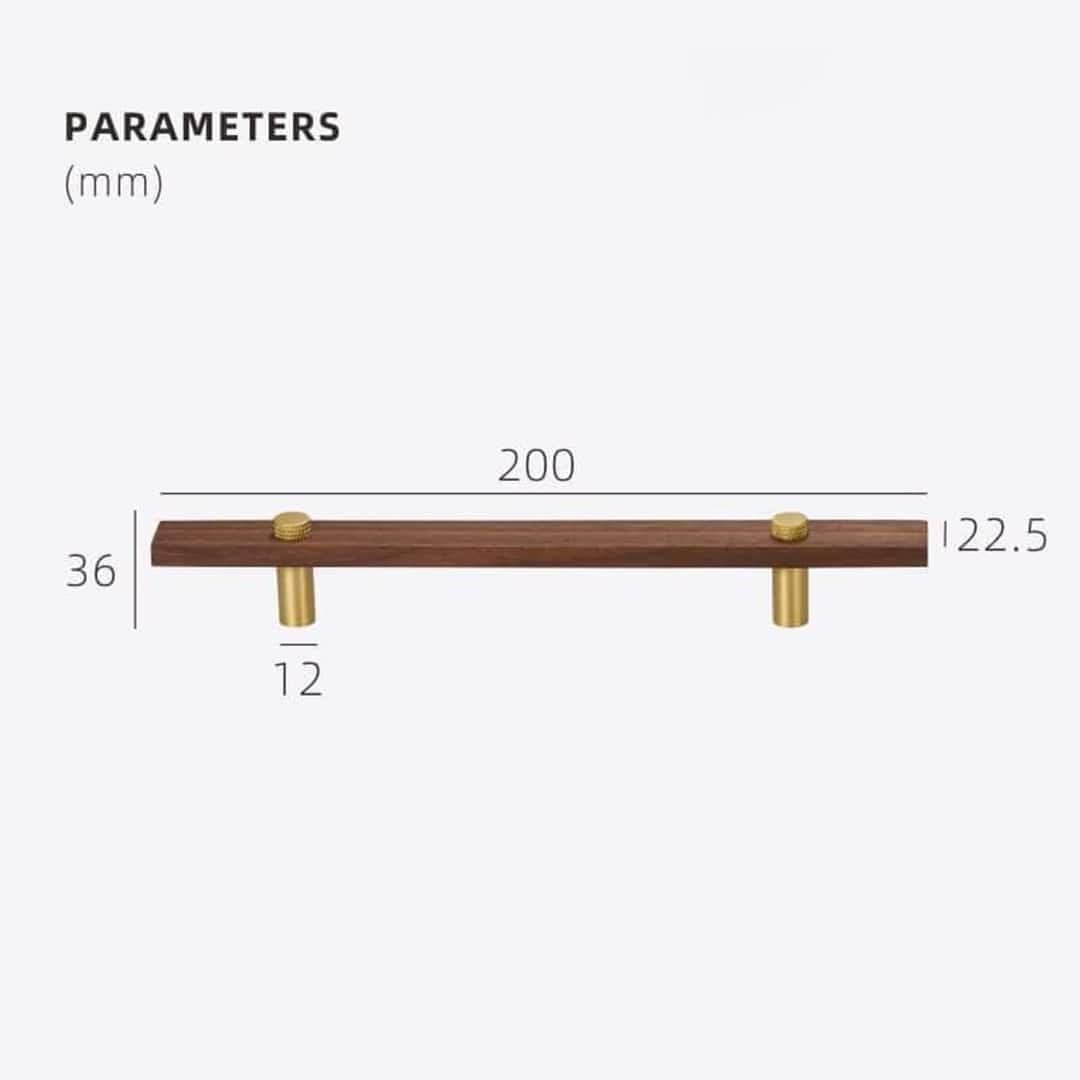 TAHTA / Walnut & Brass Handles - Handle Shop Couture