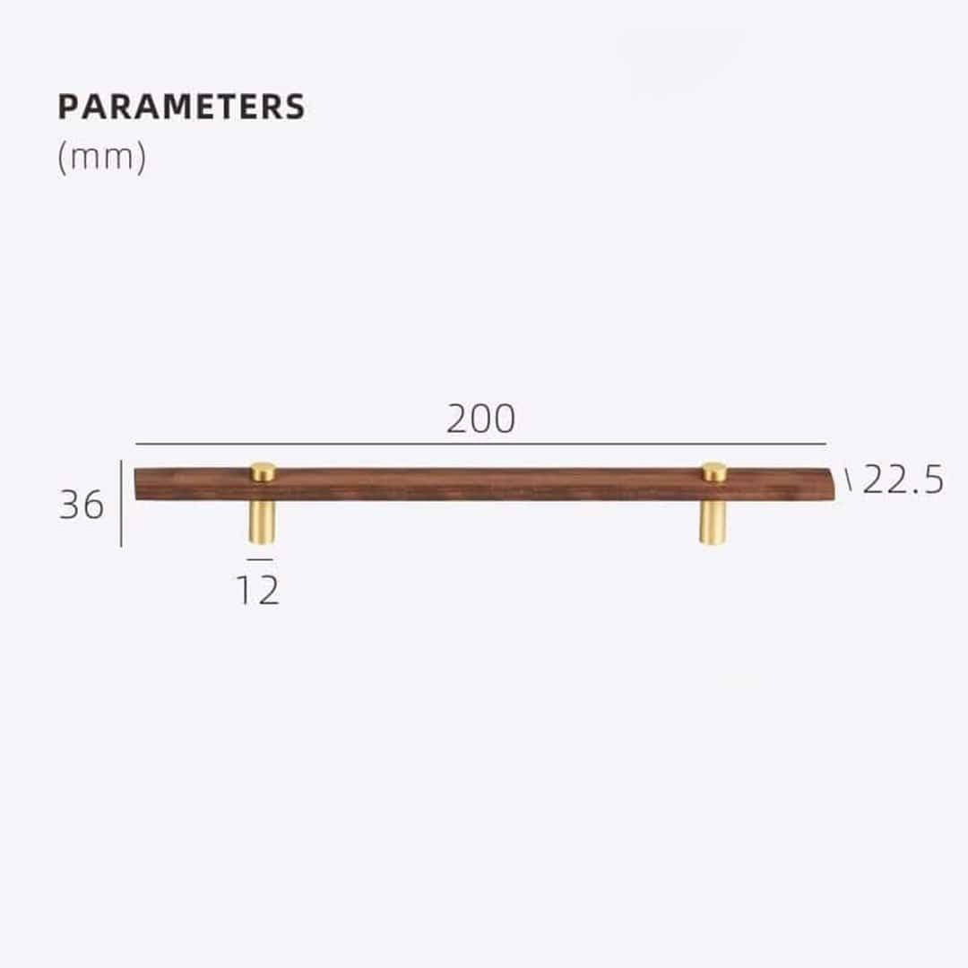 TAHTA / Walnut & Brass Handles - Handle Shop Couture
